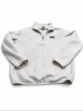 Patagonia Sherpa Quarter Zip Pullover Cream White Fleece Cozy Women’s Sweater
